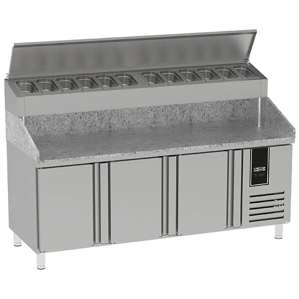 PİZZA & SALAD PREPARITION CONTAINERS GRANİTE TOP